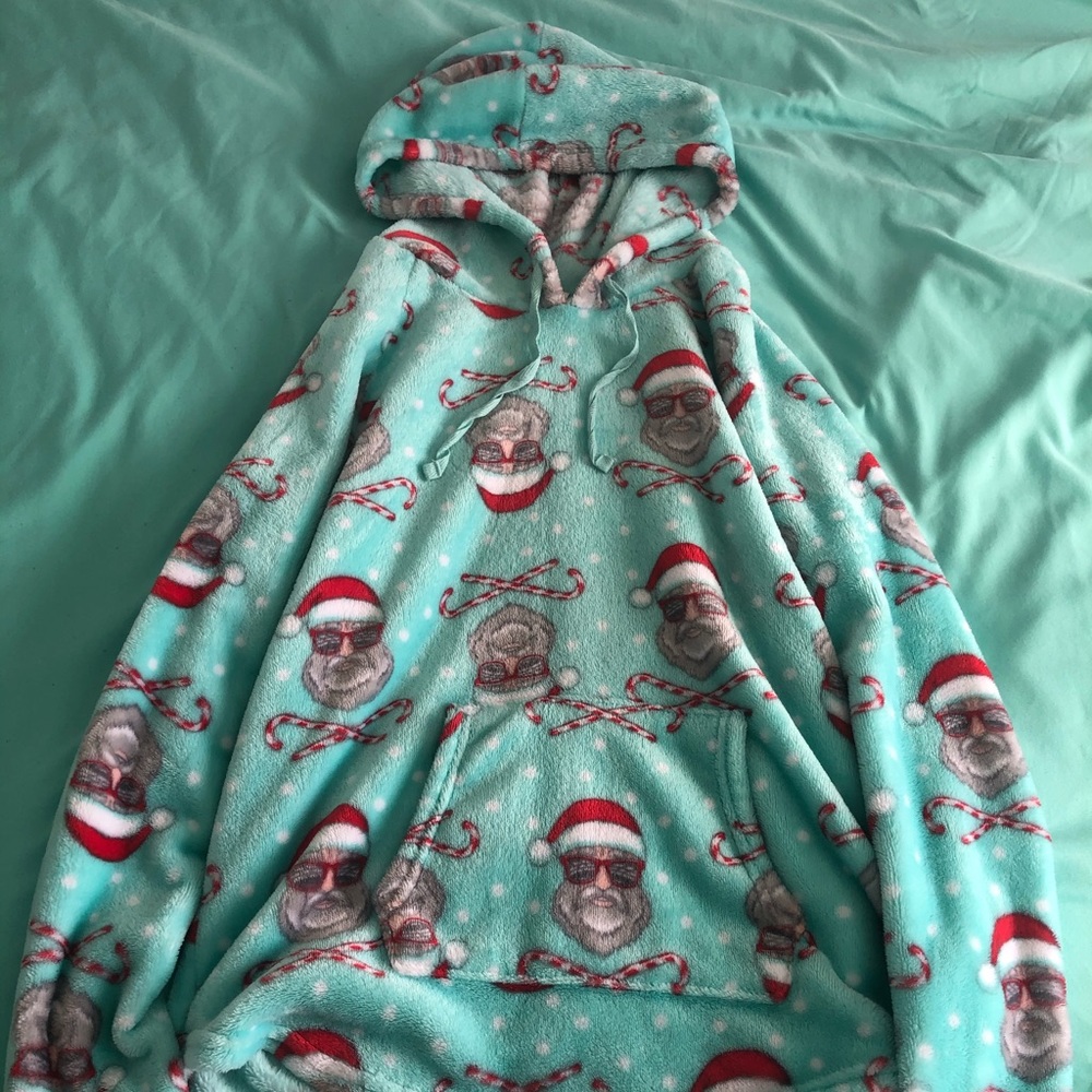 Santa Clause and Candy Canes Hoodie